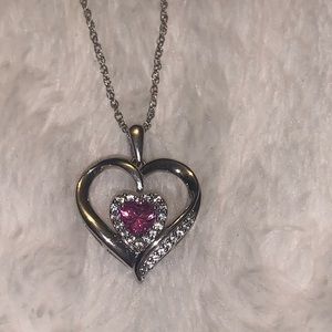 Pink heart Kay jewelers necklace